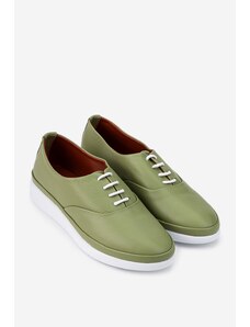 Dasha Pantofi verzi din piele naturala