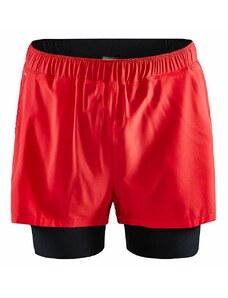 Men's Craft ADV Essence 2-in-1 Shorts - Red, S