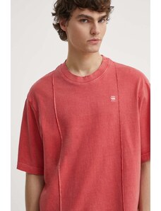 G-Star Raw tricou din bumbac barbati, culoarea roz, neted, D24631-C756
