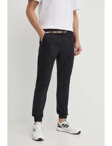 Picture pantaloni de bumbac Tohola culoarea negru, cu fason cargo, MJS067