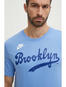 Nike tricou din bumbac Brooklyn Dodgers barbati, cu imprimeu