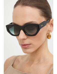 Chloé ochelari de soare femei, culoarea negru, CH0220S
