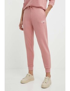 Tommy Hilfiger pantaloni de lounge culoarea roz, neted, UW0UW04522
