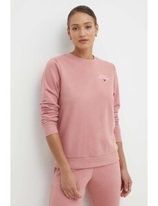 Tommy Hilfiger bluză lounge culoarea roz, neted, UW0UW04521