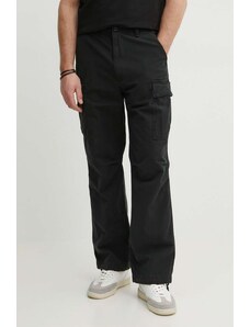Polo Ralph Lauren pantaloni de bumbac culoarea negru, drept, 710924122