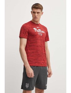 Nike tricou Philadelphia Phillies barbati, culoarea rosu, cu imprimeu