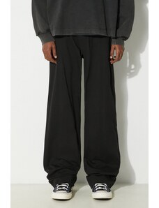 1017 ALYX 9SM pantaloni de bumbac Lightweight Cotton Buckle Pant culoarea negru, drept, AAUPA0383FA01