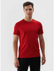 Men's Plain T-Shirt Regular 4F - Red