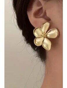 Fashion Jewelry Cercei cu floare 3D, auriu, dama