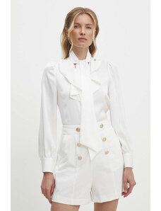 Answear Lab camasa femei, culoarea alb, cu guler stand-up, regular