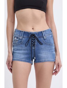 Miss Sixty pantaloni scurti jeans JJ3240 DENIM SHORTS femei, neted, medium waist, 6L2JJ3240000