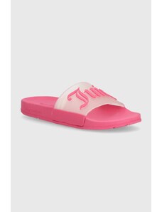 Juicy Couture papuci SEANA TRANSLUCENT STRAP femei, culoarea roz, JCFYL2220002