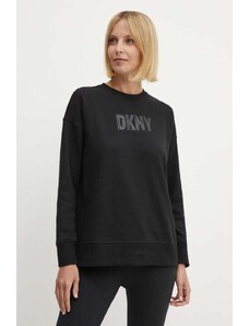 Dkny bluza femei, culoarea negru, cu imprimeu, DP4T9674