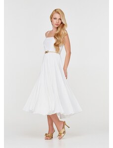 Lynne Midi broderie anglaise dress - OFF WHITE