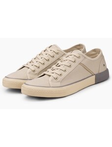 Ombre Clothing Classic men's sneakers with rivets - cream V2 OM-FOTL-0147