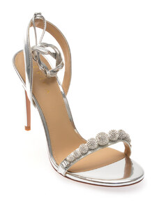 Sandale elegante EPICA argintii, 972886, din piele naturala