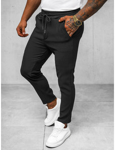 Pantaloni chino bărbaţi negri OZONEE O/K963SP