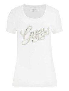 T-Shirt Ss Rn Guess Script Tee W4GI30J1314 g011 pure white