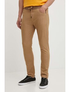 Picture pantaloni Crusy barbati, culoarea bej, drept, MJS063