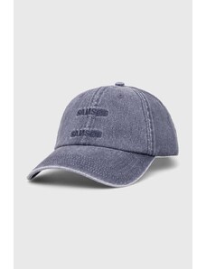 Samsoe Samsoe șapcă de baseball din bumbac culoarea albastru marin, cu imprimeu
