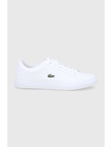 Lacoste Pantofi Lerond culoarea alb, cu toc plat