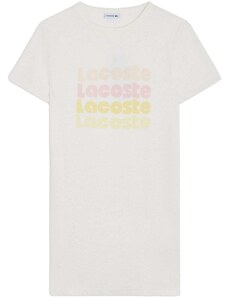 Lacoste logo-print T-shirt dress - White