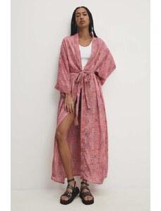 Answear Lab kimono culoarea roz, modelator