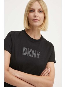 Dkny tricou din bumbac femei, culoarea negru, DP4T9672