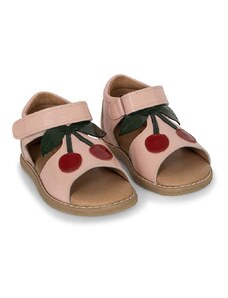 Konges Sløjd sandale din piele pentru copii culoarea roz