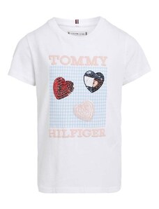 Tommy Hilfiger tricou de bumbac pentru copii culoarea alb