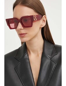 Off-White Answear Lab ochelari de soare femei, culoarea bordo, OERI128_552828