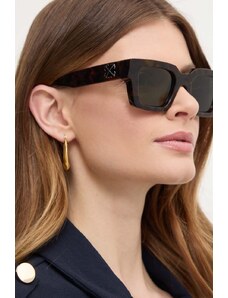 Off-White ochelari de soare femei, culoarea maro, OERI126_506055
