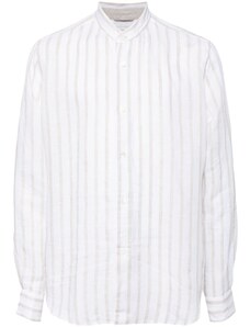 Eleventy striped linen shirt - Neutrals