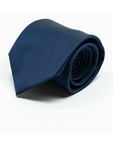 BMan.ro Cravata Eleganta Barbati Albastru Marine Simpla Aspect Mat BMan918