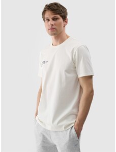4F Tricou cu imprimeu pentru bărbați - culoare crem - 3XL