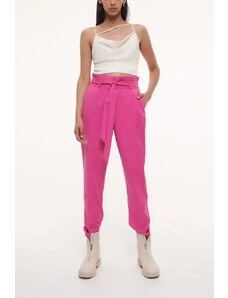 Pantaloni cu buzunare si cordon, roz, dama, Reserved