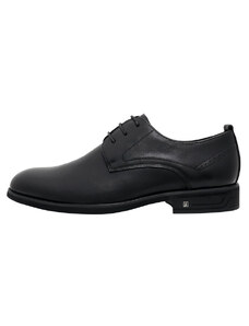 Pantofi barbati, Otter, E6E620006A-01-N-Negru, elegant, piele naturala, cu toc, negru (Marime: 40)