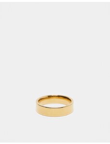 Lost Souls stainless steel 6mm band ring in 18k gold plated