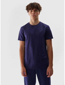 Men's Plain T-Shirt Regular 4F - Navy Blue