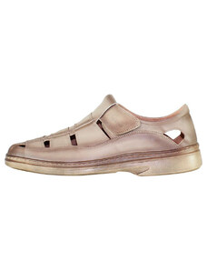 Pantofi barbati, Nicolis, 70864-Bej, casual, piele naturala, perforati, cu talpa joasa, bej (Marime: 41)