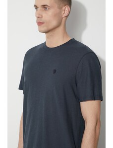 Fjallraven tricou Hemp Blend barbati, culoarea albastru marin, cu imprimeu, F12600215