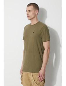 Fjallraven tricou Hemp Blend barbati, culoarea verde, cu imprimeu, F12600215