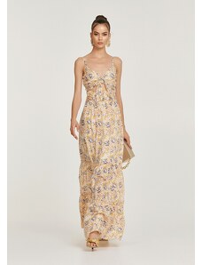 Lynne Maxi printed dress with cut outs - GALBEN