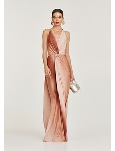 Lynne Ombre maxi dress with knot - NATURAL