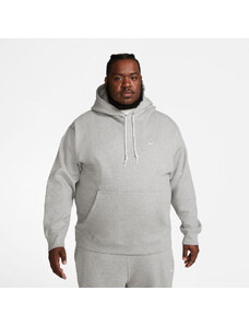 Hanorac pentru bărbați Nike Solo Swoosh Men's Fleece Pullover Hoodie Dk Grey Heather/ White