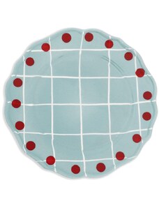 Bitossi Home Pois Rim porcelain dinner plate (26.5cm) - Blue