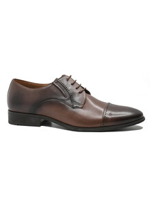 Riva Mancina Pantofi eleganti Denis stil oxford maro, din piele naturala 6850VITM