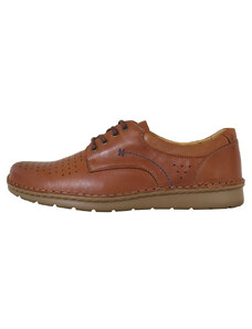 Pantofi barbati, Krisbut, 5304-3-9-Maro, casual, piele naturala, cu talpa joasa, maro (Marime: 40)
