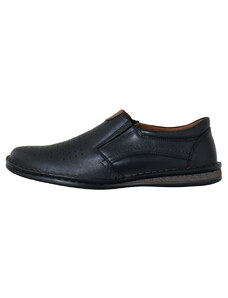 Pantofi barbati, Krisbut, 4978A-5-9-Negru, casual, piele naturala, cu talpa joasa, negru (Marime: 40)
