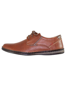 Pantofi barbati, Krisbut, 4890P-3-9-Maro, casual, piele naturala, cu talpa joasa, maro (Marime: 40)